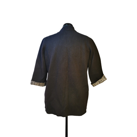 Tahari Open Front Cardigan Sweater Hip Length Size M - Picture 3 of 10